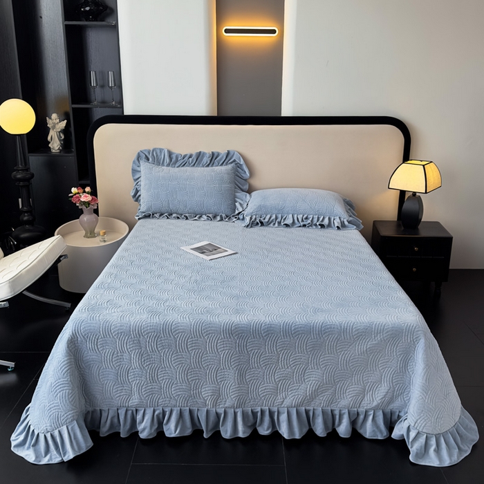 91家纺网 家纺一手货源 找家纺 爱彼家纺 2025冬季新款水晶宝宝绒单床盖床盖单件家用保暖床盖毛毯 宝宝绒床盖-浅兰