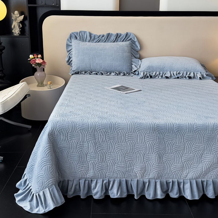 91家纺网 家纺一手货源 找家纺 爱彼家纺 2025冬季新款水晶宝宝绒单床盖床盖单件家用保暖床盖毛毯 宝宝绒床盖-浅兰