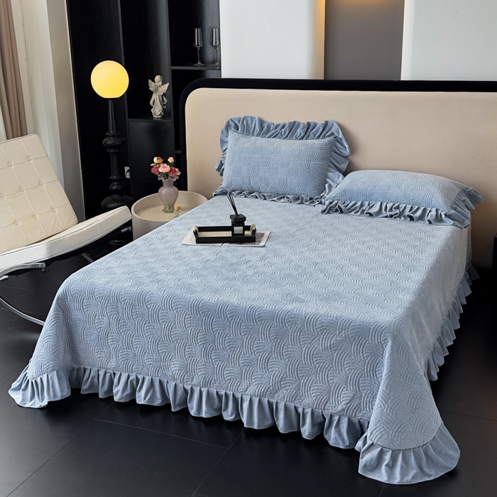 91家纺网 家纺一手货源 找家纺 爱彼家纺 2025冬季新款水晶宝宝绒单床盖床盖单件家用保暖床盖毛毯 宝宝绒床盖-浅兰