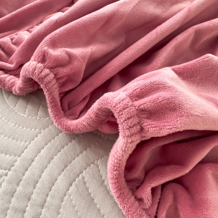 91家纺网 家纺一手货源 找家纺 爱彼家纺 2025冬季新款水晶宝宝绒床笠单品床笠床笠单件床笠三件套 宝宝绒床笠-豆沙