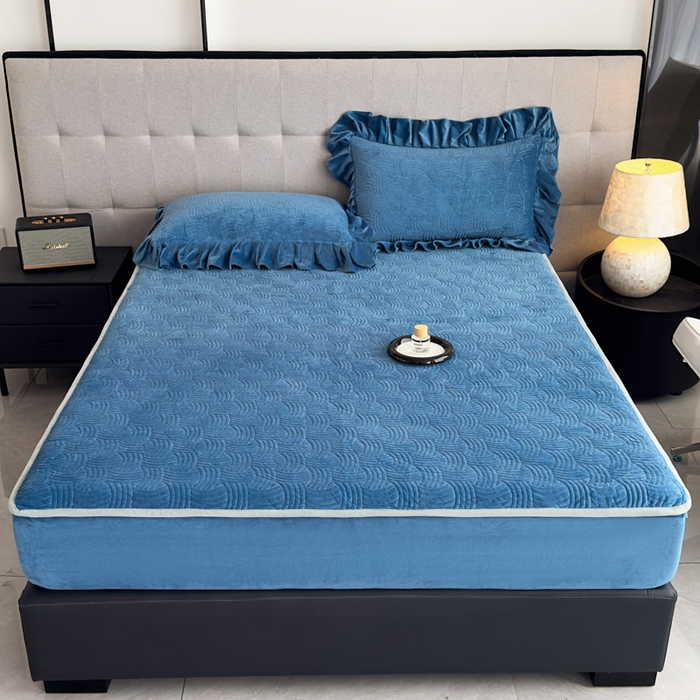 91家纺网 家纺一手货源 找家纺 爱彼家纺 2025冬季新款水晶宝宝绒床笠单品床笠床笠单件床笠三件套 宝宝绒床笠-宝兰