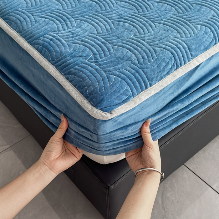 91家纺网 家纺一手货源 找家纺 爱彼家纺 2025冬季新款水晶宝宝绒床笠单品床笠床笠单件床笠三件套 宝宝绒床笠-宝兰