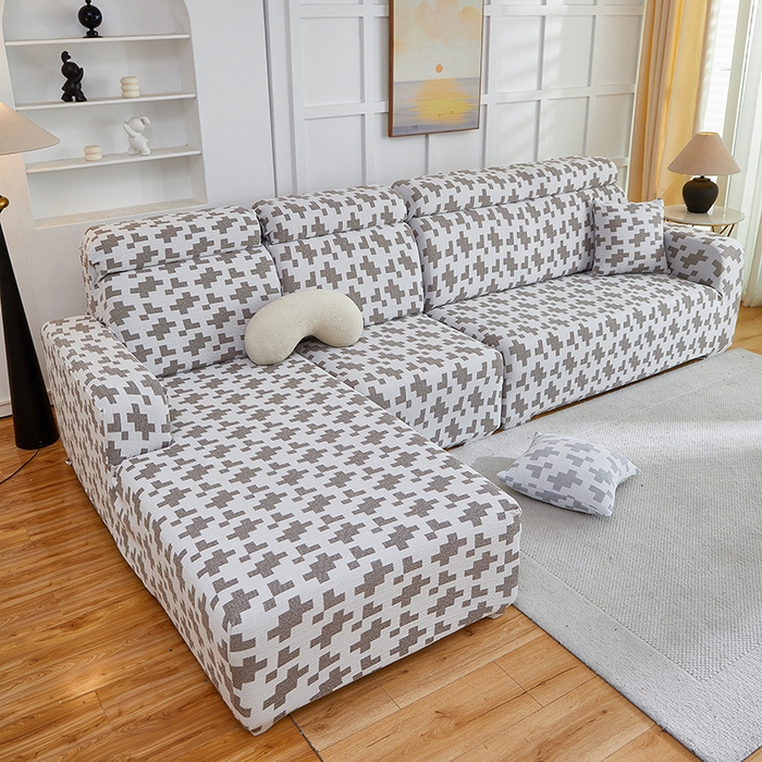 91家纺网 家纺一手货源 找家纺 （总）丝绮鹿 2025新款仿麻雪尼尔系列沙发套（素栩）-贵妃图