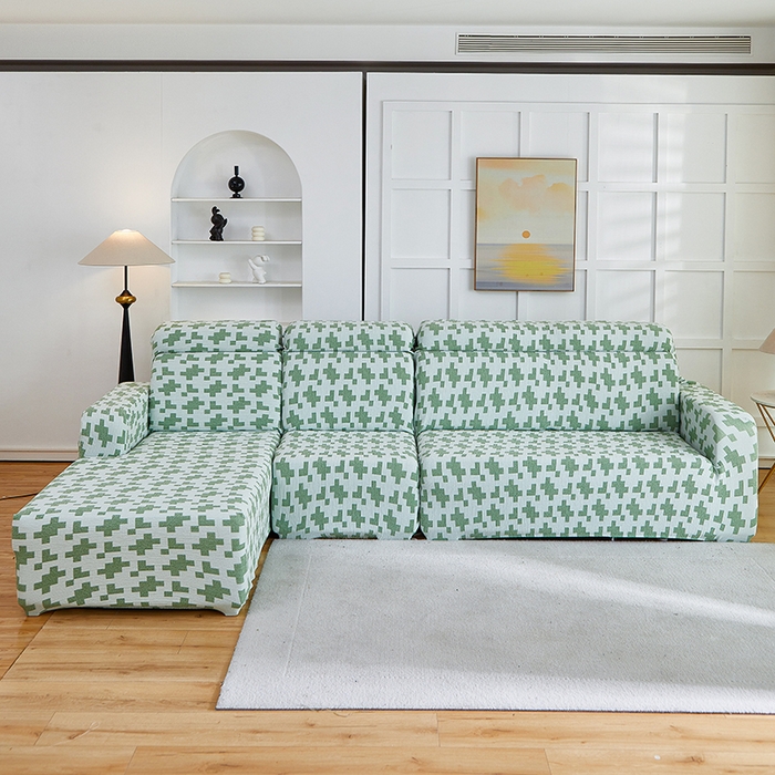 丝绮鹿 2025新款仿麻雪尼尔系列沙发套（素栩）-贵妃图 松竹绿