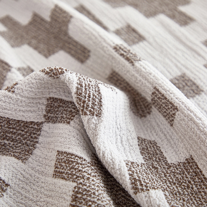 91家纺网 家纺一手货源 找家纺 丝绮鹿 2025新款仿麻雪尼尔系列沙发套（素栩）-大三人 黑巧灰