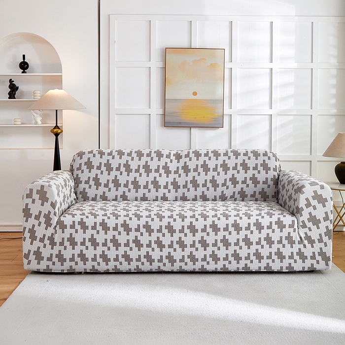 91家纺网 家纺一手货源 找家纺 （总）丝绮鹿 2025新款灯芯绒系列沙发套-竖条-无裙摆