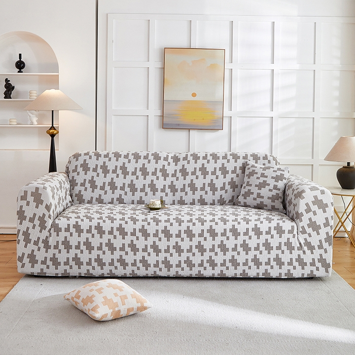 91家纺网 家纺一手货源 找家纺 （总）丝绮鹿 2025新款仿麻雪尼尔系列沙发套（素栩）-大三人