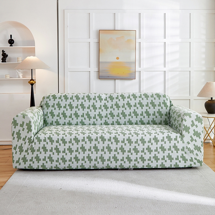 91家纺网 家纺一手货源 找家纺 （总）丝绮鹿 2025新款仿麻雪尼尔系列沙发套（素栩）-大三人