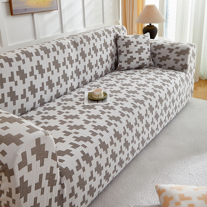 91家纺网 家纺一手货源 找家纺 （总）丝绮鹿 2025新款仿麻雪尼尔系列沙发套（素栩）-大三人