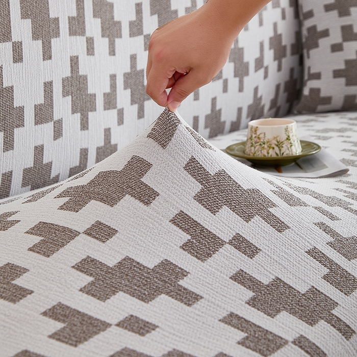 91家纺网 家纺一手货源 找家纺 （总）丝绮鹿 2025新款仿麻雪尼尔系列沙发套（素栩）-大三人