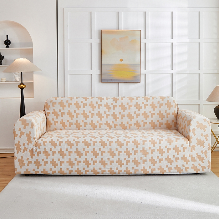 91家纺网 家纺一手货源 找家纺 （总）丝绮鹿 2025新款仿麻雪尼尔系列沙发套（素栩）-大三人