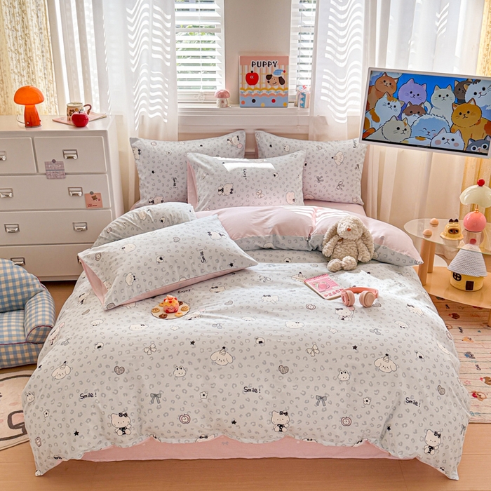 91家纺网 家纺一手货源 找家纺 （总）曼之夏 2025新款全棉纯棉印花四件套