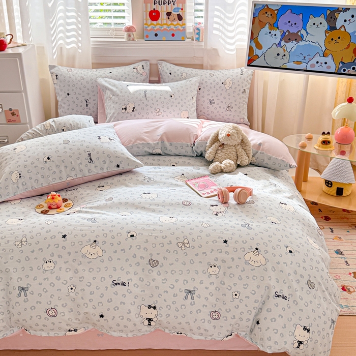 91家纺网 家纺一手货源 找家纺 （总）曼之夏 2025新款全棉纯棉印花四件套