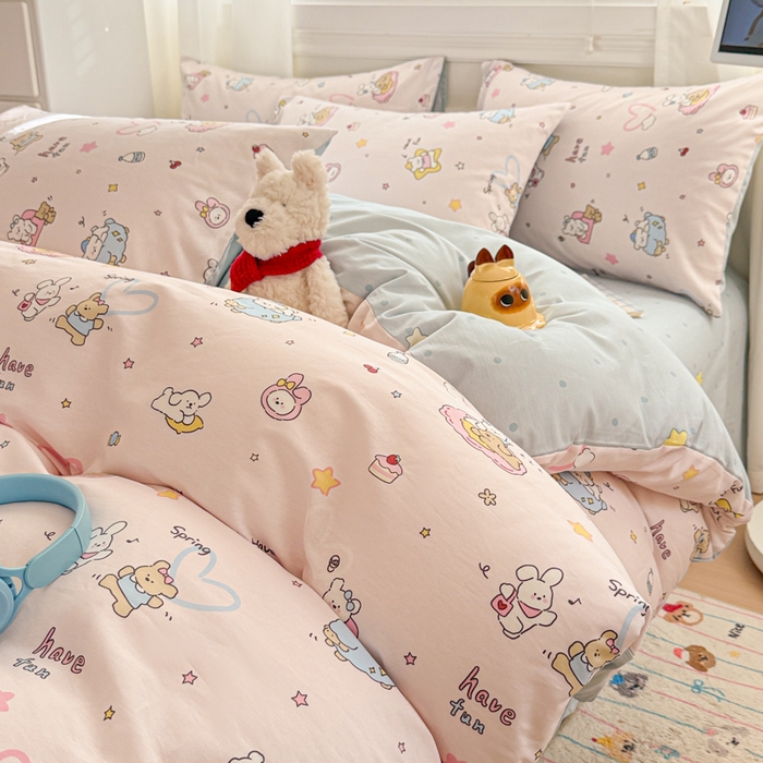 91家纺网 家纺一手货源 找家纺 （总）曼之夏 2025新款全棉纯棉印花四件套