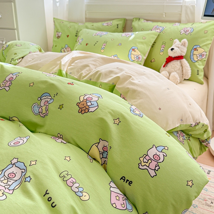 91家纺网 家纺一手货源 找家纺 （总）曼之夏 2025新款全棉纯棉印花四件套