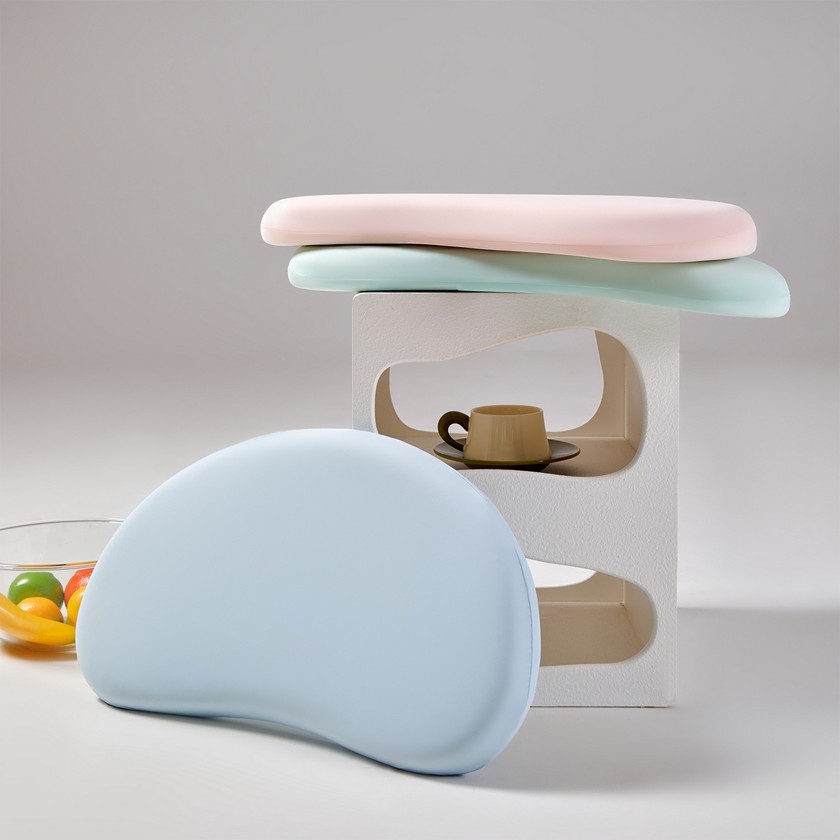 91家纺网 家纺一手货源 找家纺 蔻眠 6D升级儿童硅胶枕芯可水洗婴童护颈枕头护脊豆豆枕婴幼儿园宝宝定型枕 主图