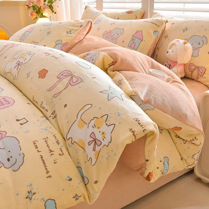 91家纺网 家纺一手货源 找家纺 （总）华誉 2025新款牛奶绒四件套