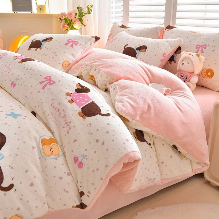 91家纺网 家纺一手货源 找家纺 （总）华誉 2025新款牛奶绒四件套