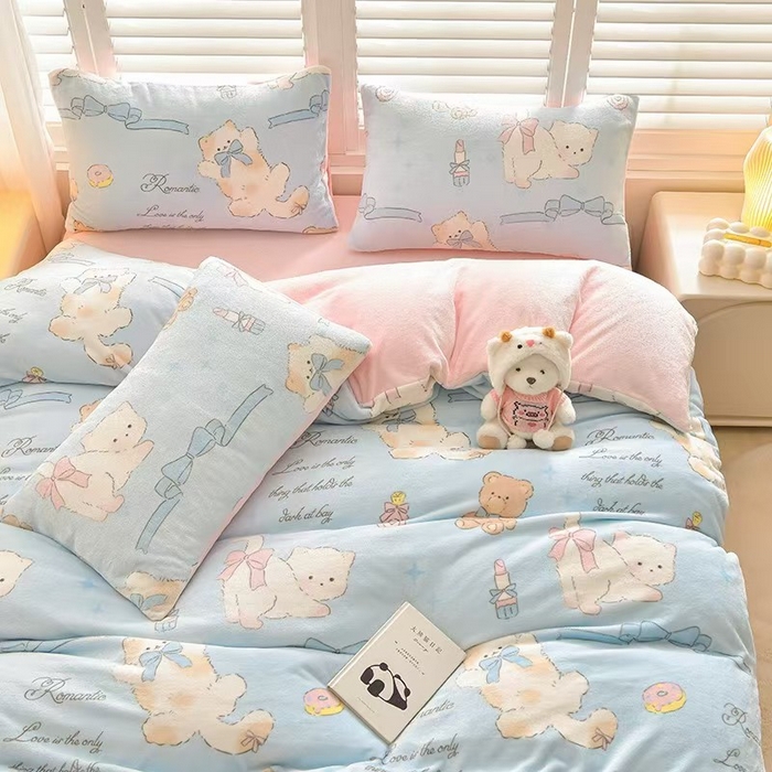 91家纺网 家纺一手货源 找家纺 （总）华誉 2025新款牛奶绒四件套