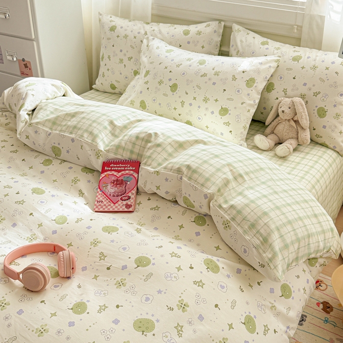 91家纺网 家纺一手货源 找家纺 曼之夏 2025新款全棉纯棉印花四件套 奇思妙想