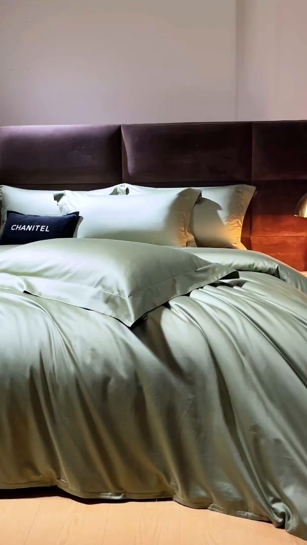 91家纺网 家纺一手货源 找家纺 米多多 2025新款70S全工艺CR长绒棉四件套 青梅竹雨