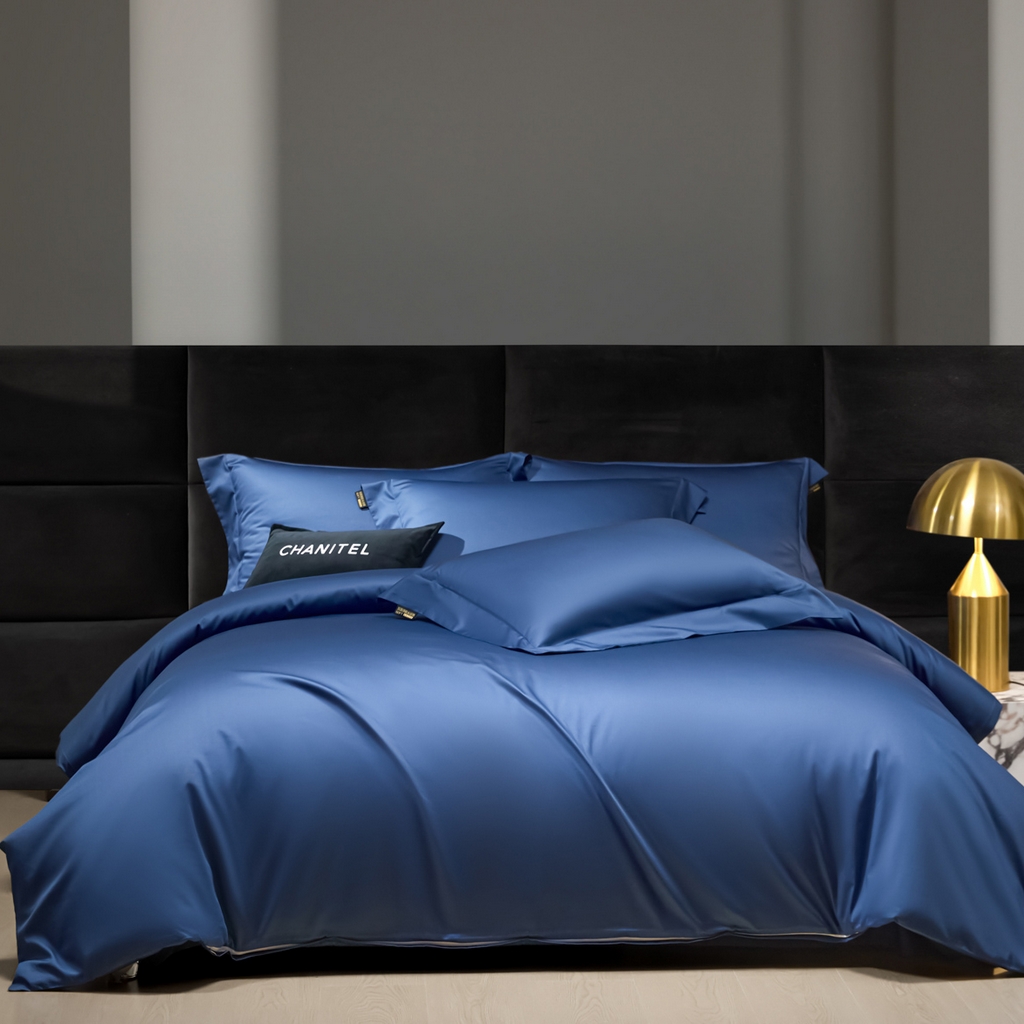 米多多 2025新款70S全工艺CR长绒棉四件套 珍宝蓝