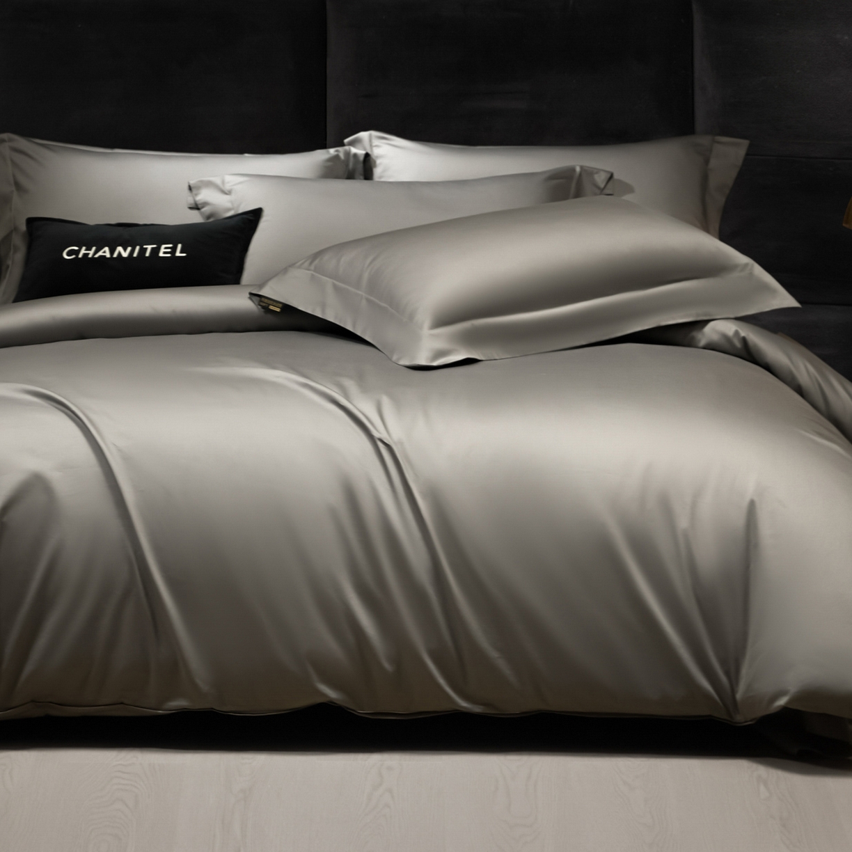 91家纺网 家纺一手货源 找家纺 米多多 2025新款70S全工艺CR长绒棉四件套 奥丁灰