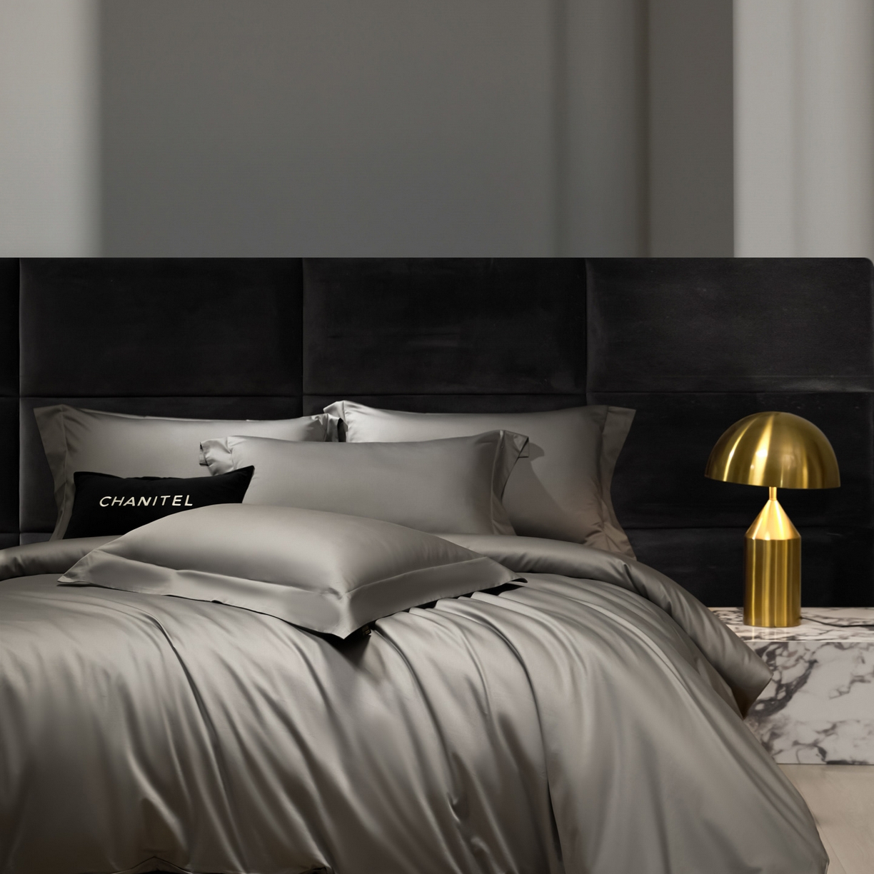 91家纺网 家纺一手货源 找家纺 米多多 2025新款70S全工艺CR长绒棉四件套 奥丁灰