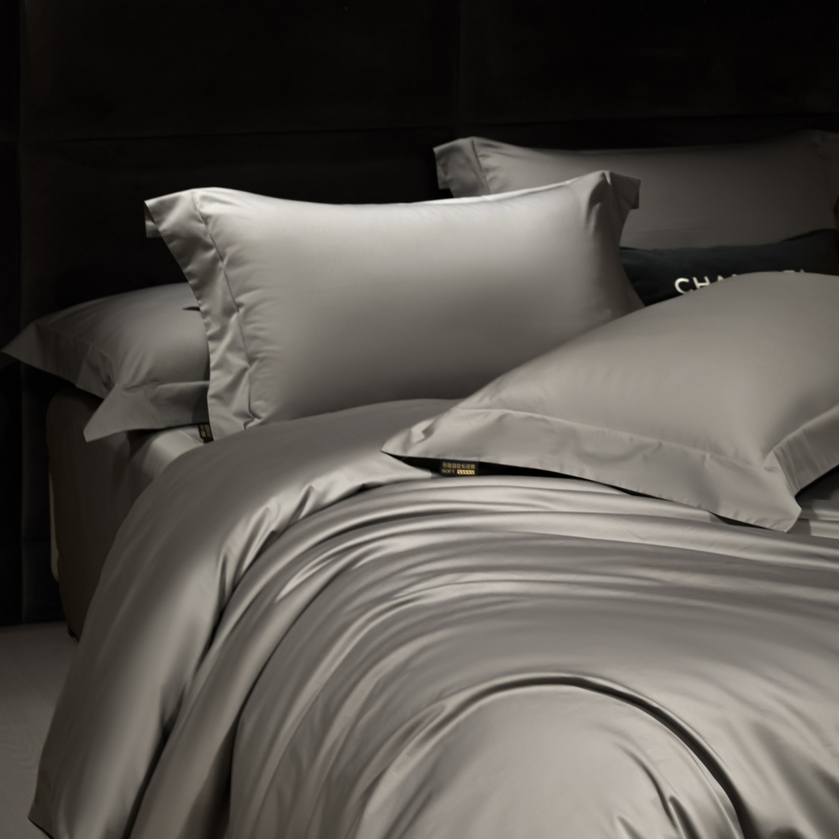 91家纺网 家纺一手货源 找家纺 米多多 2025新款70S全工艺CR长绒棉四件套 奥丁灰