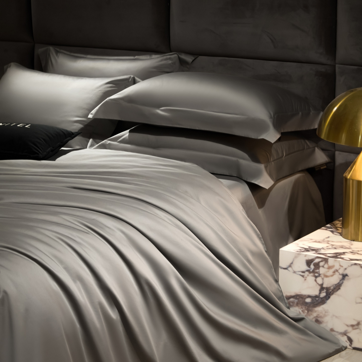 91家纺网 家纺一手货源 找家纺 米多多 2025新款70S全工艺CR长绒棉四件套 奥丁灰