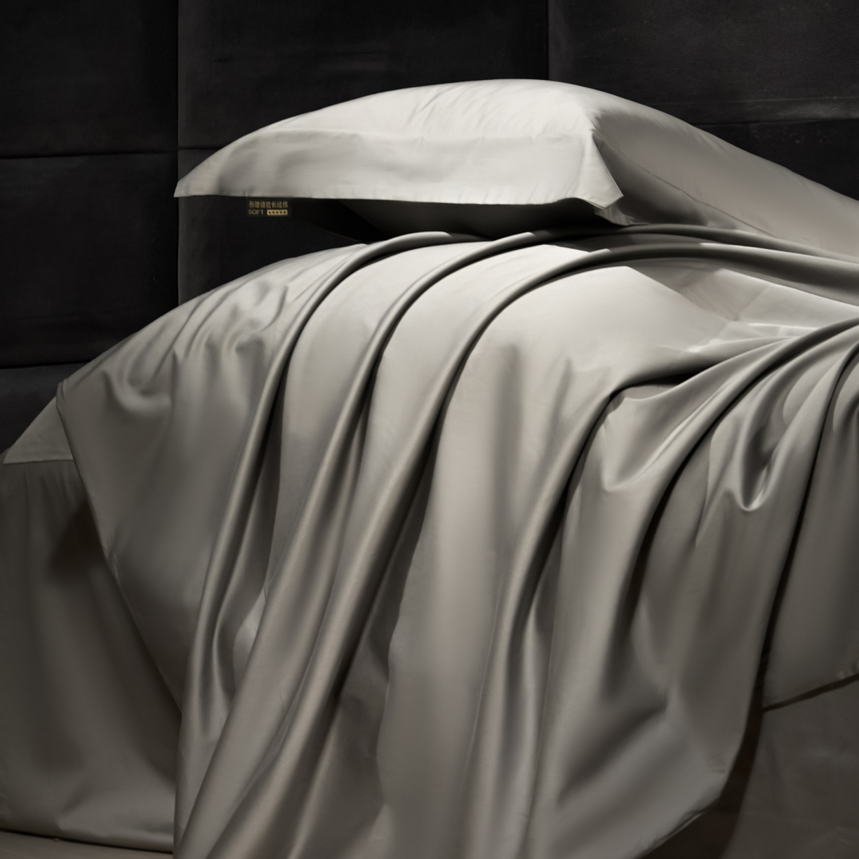 91家纺网 家纺一手货源 找家纺 米多多 2025新款70S全工艺CR长绒棉四件套 奥丁灰