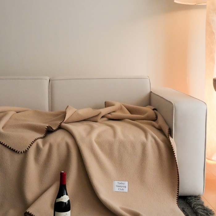 91家纺网 家纺一手货源 找家纺 三味舒屋 2025新款Today Sleeping仿生羊毛绒复合毛毯盖毯（全平台控价券后不低于98/168/188） 原绒杏