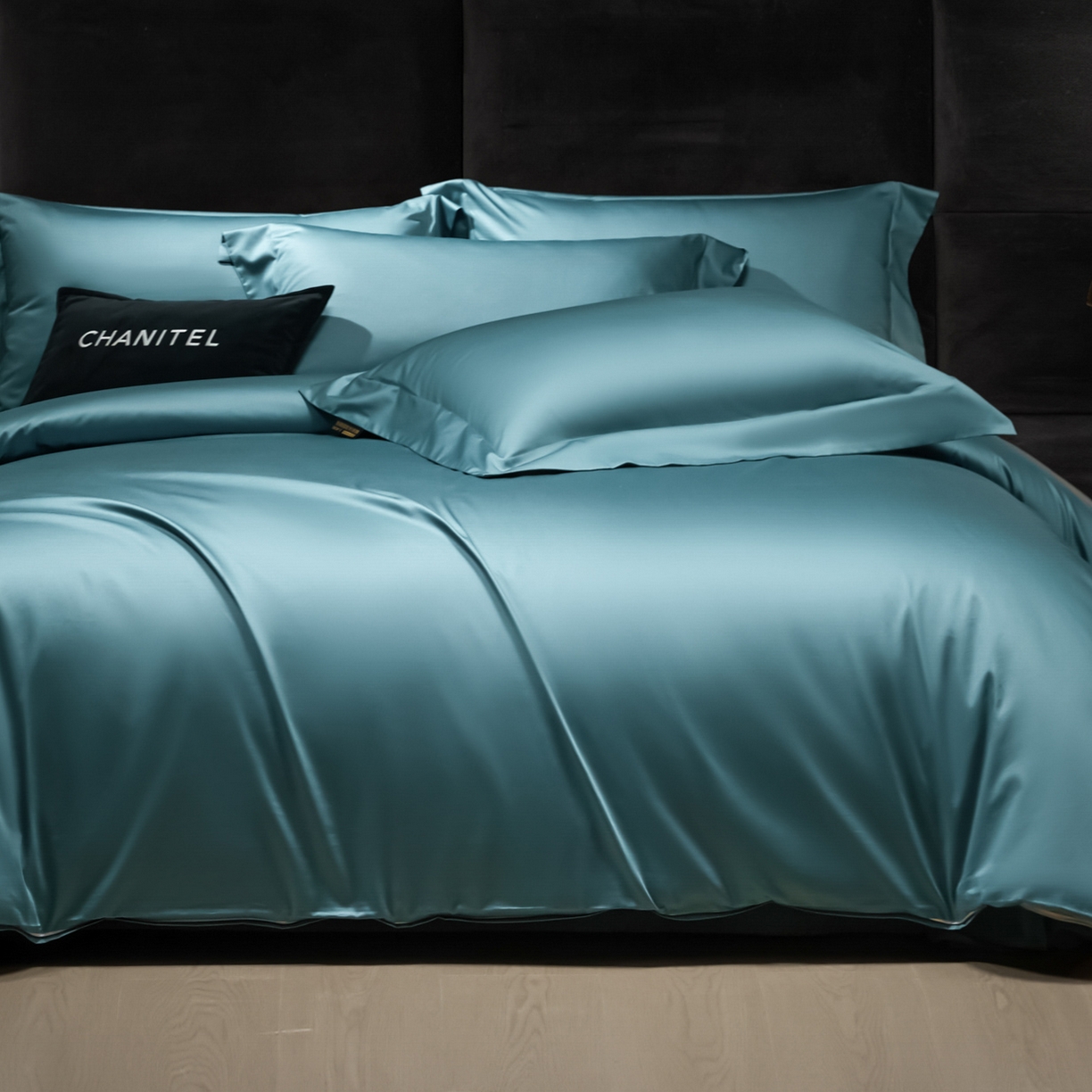 91家纺网 家纺一手货源 找家纺 米多多 2025新款70S全工艺CR长绒棉四件套 宾利蓝