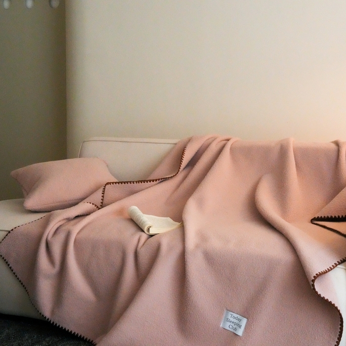 91家纺网 家纺一手货源 找家纺 三味舒屋 2025新款Today Sleeping仿生羊毛绒复合毛毯盖毯（全平台控价券后不低于98/168/188） 贝壳粉