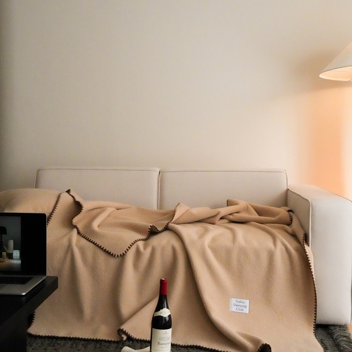 91家纺网 家纺一手货源 找家纺 三味舒屋 2025新款Today Sleeping仿生羊毛绒复合毛毯盖毯（全平台控价券后不低于98/168/188） 原绒杏