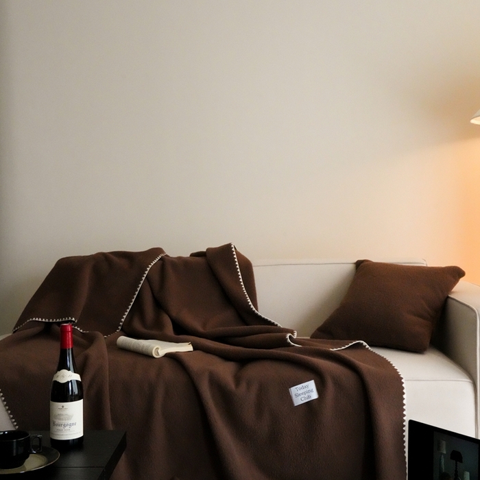 91家纺网 家纺一手货源 找家纺 三味舒屋 2025新款Today Sleeping仿生羊毛绒复合毛毯盖毯（全平台控价券后不低于98/168/188） 栗子棕