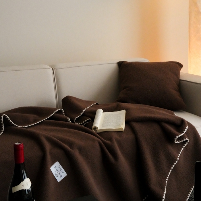 91家纺网 家纺一手货源 找家纺 三味舒屋 2025新款Today Sleeping仿生羊毛绒复合毛毯盖毯（全平台控价券后不低于98/168/188） 栗子棕