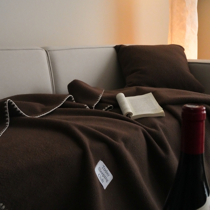 91家纺网 家纺一手货源 找家纺 三味舒屋 2025新款Today Sleeping仿生羊毛绒复合毛毯盖毯（全平台控价券后不低于98/168/188） 栗子棕