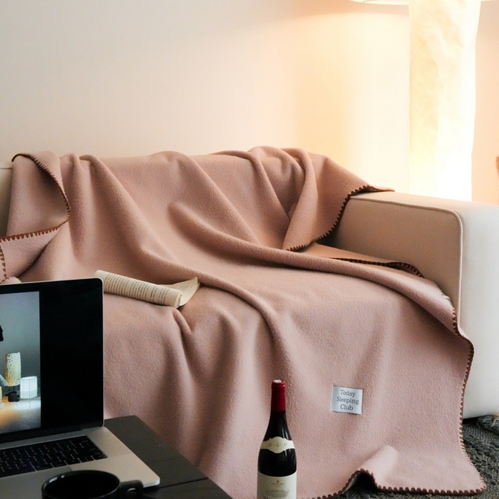 91家纺网 家纺一手货源 找家纺 三味舒屋 2025新款Today Sleeping仿生羊毛绒复合毛毯盖毯（全平台控价券后不低于98/168/188） 贝壳粉