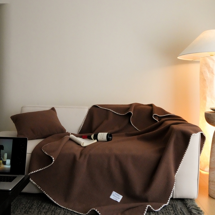 91家纺网 家纺一手货源 找家纺 三味舒屋 2025新款Today Sleeping仿生羊毛绒复合毛毯盖毯（全平台控价券后不低于98/168/188） 栗子棕