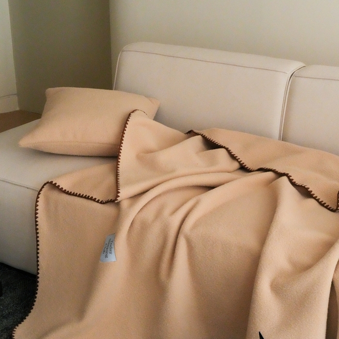 91家纺网 家纺一手货源 找家纺 三味舒屋 2025新款Today Sleeping仿生羊毛绒复合毛毯盖毯（全平台控价券后不低于98/168/188） 原绒杏