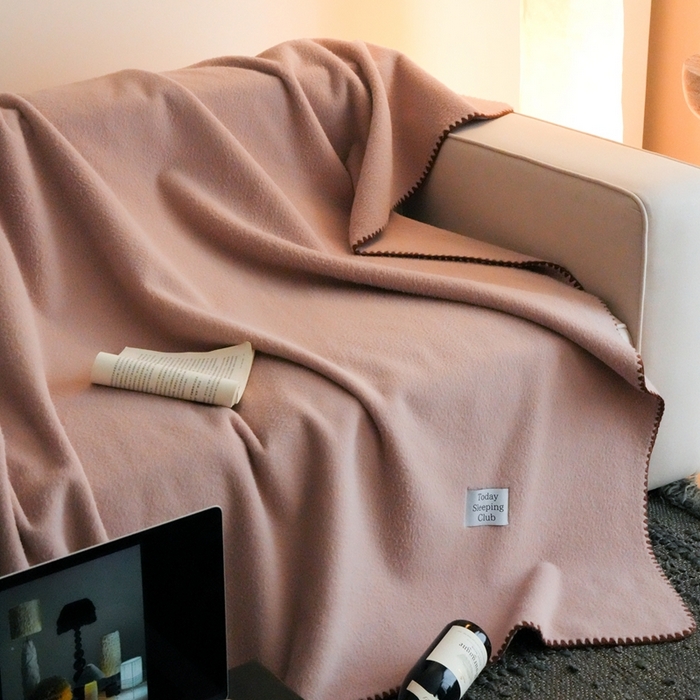 91家纺网 家纺一手货源 找家纺 三味舒屋 2025新款Today Sleeping仿生羊毛绒复合毛毯盖毯（全平台控价券后不低于98/168/188） 贝壳粉