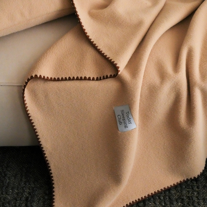 91家纺网 家纺一手货源 找家纺 三味舒屋 2025新款Today Sleeping仿生羊毛绒复合毛毯盖毯（全平台控价券后不低于98/168/188） 原绒杏