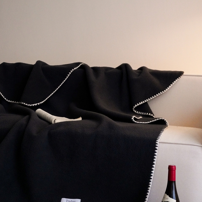 91家纺网 家纺一手货源 找家纺 三味舒屋 2025新款Today Sleeping仿生羊毛绒复合毛毯盖毯（全平台控价券后不低于98/168/188） 黑森林