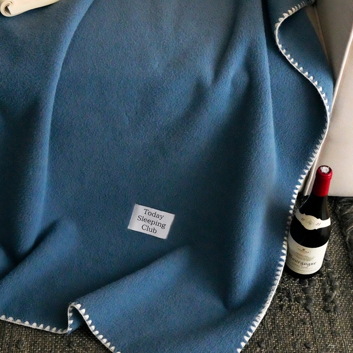 91家纺网 家纺一手货源 找家纺 三味舒屋 2025新款Today Sleeping仿生羊毛绒复合毛毯盖毯（全平台控价券后不低于98/168/188） 月光蓝