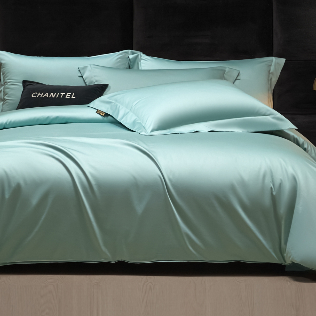 91家纺网 家纺一手货源 找家纺 米多多 2025新款70S全工艺CR长绒棉四件套 梵星蓝