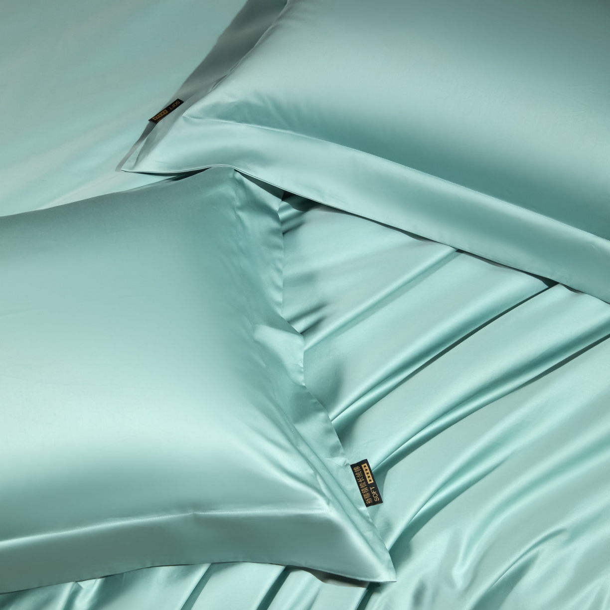 91家纺网 家纺一手货源 找家纺 米多多 2025新款70S全工艺CR长绒棉四件套 梵星蓝