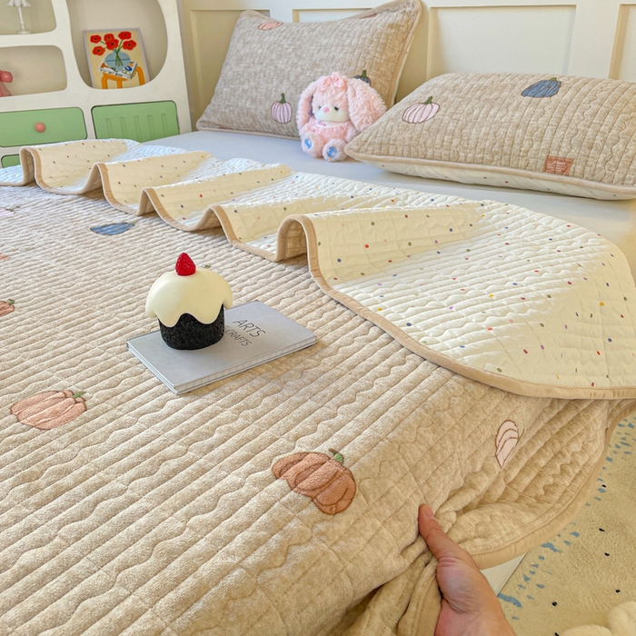 91家纺网 家纺一手货源 找家纺 （总）床盖工厂店 2025新款加厚高克重牛奶绒床盖豆豆绒单被套四件套牛奶绒四件套