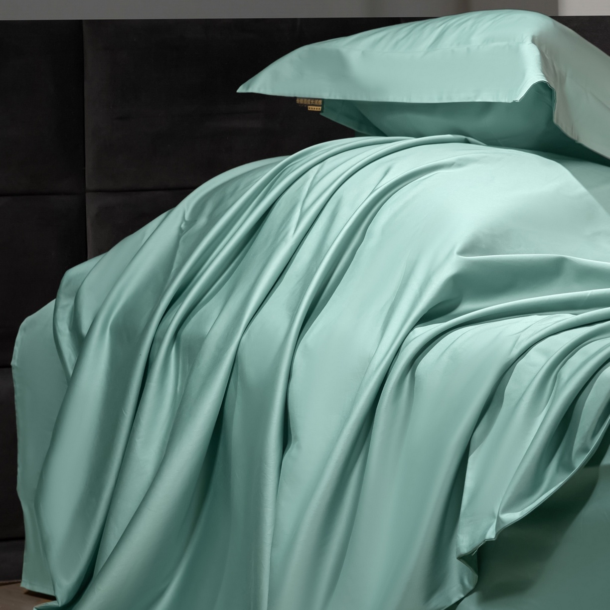 91家纺网 家纺一手货源 找家纺 米多多 2025新款70S全工艺CR长绒棉四件套 梵星蓝