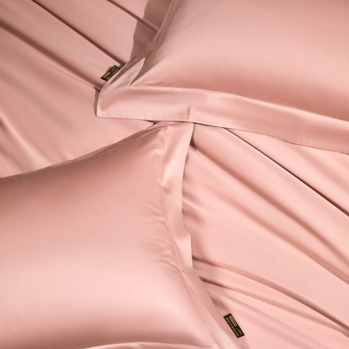 91家纺网 家纺一手货源 找家纺 米多多 2025新款70S全工艺CR长绒棉四件套 粉豆沙